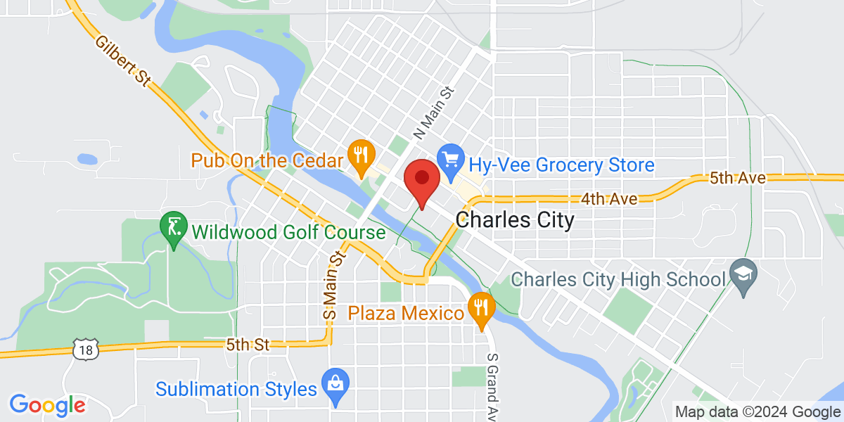 Map of Charles City Public Library