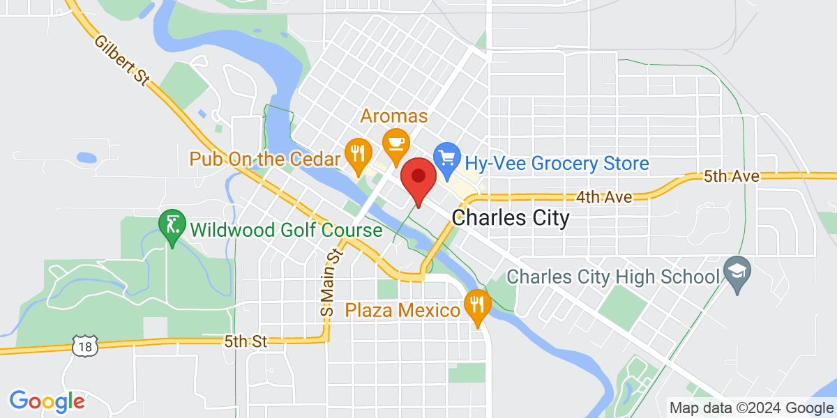 Map of Charles City Public Library